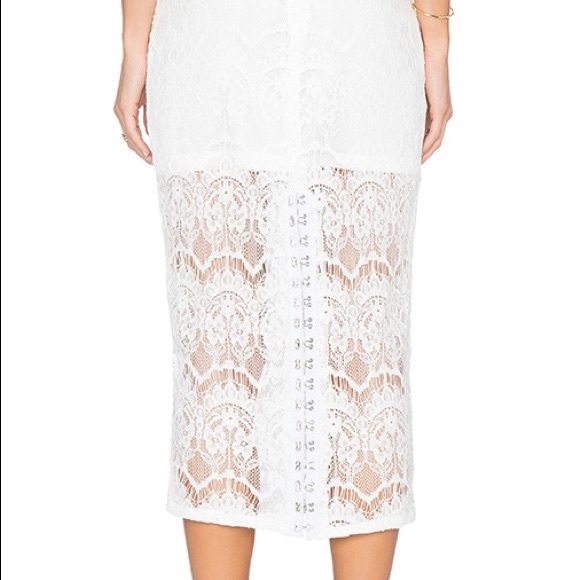Asilio ivory lace midi skirt size XS NWT *FLAW SEE PICS - Picture 4 of 16